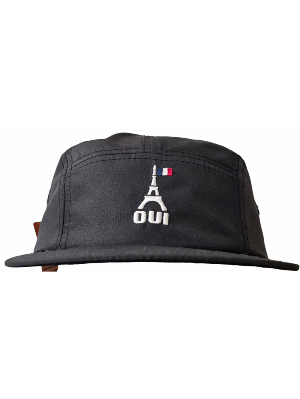 Julbo OUI Eiffel Tower 5 Panel Hat Black Adjustable Pukka France Cap NWT